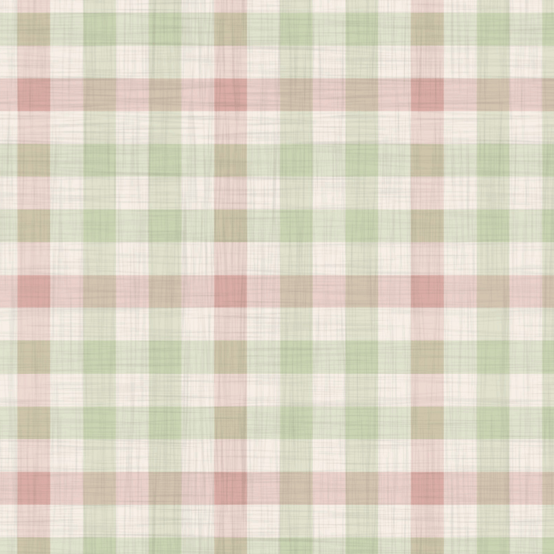 Tricoline estampa digital xadrez tipo patchwork rosa - Renatta Tecidos