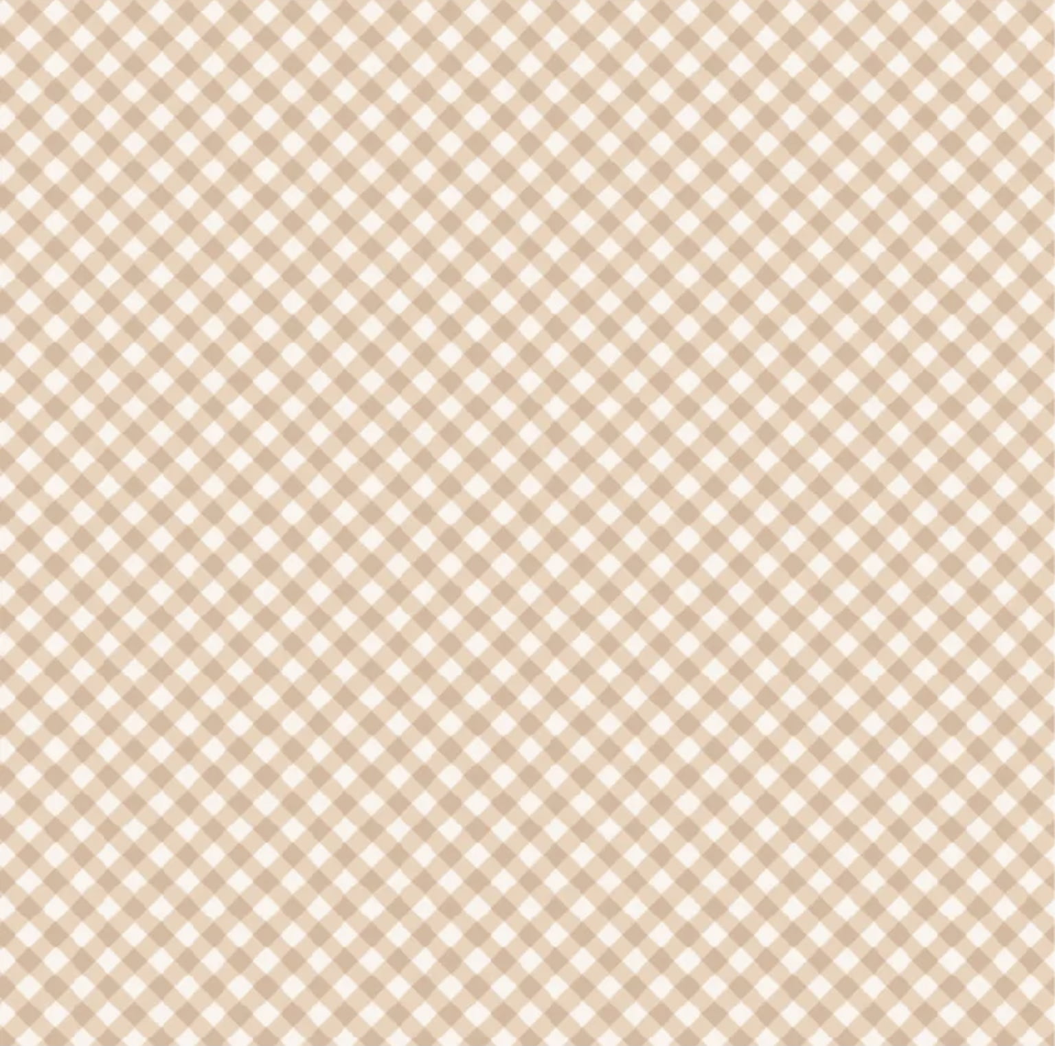 Tricoline estampa digital xadrez creme 