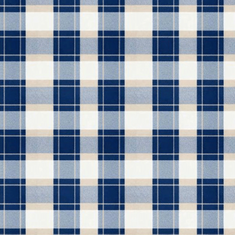 Tricoline estampa digital xadrez Florata blue