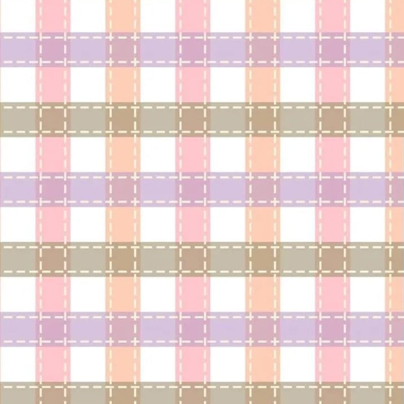 Tricoline estampa digital xadrez lavanda 