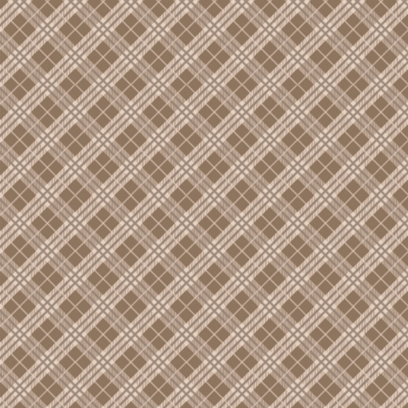 Tricoline estampado xadrez dundee marrom - Renatta Tecidos
