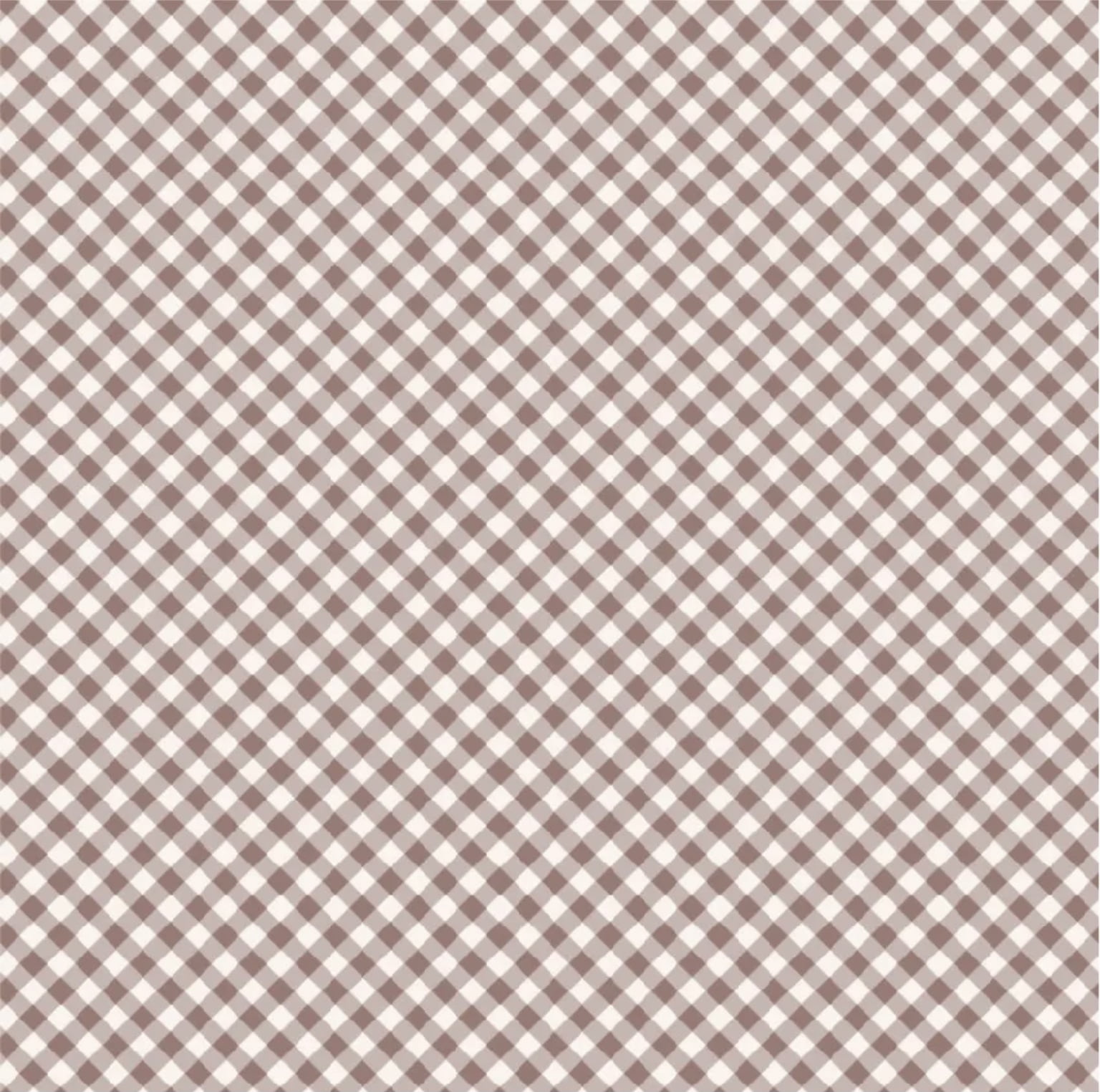 Tricoline estampa digital xadrez mocha mousse