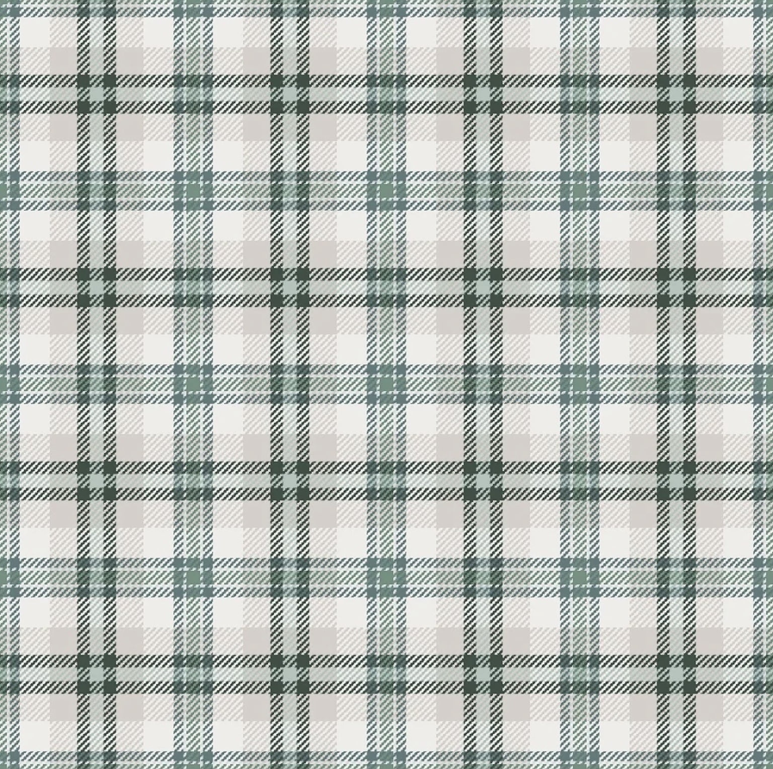 Tricoline estampa digital xadrez winter green