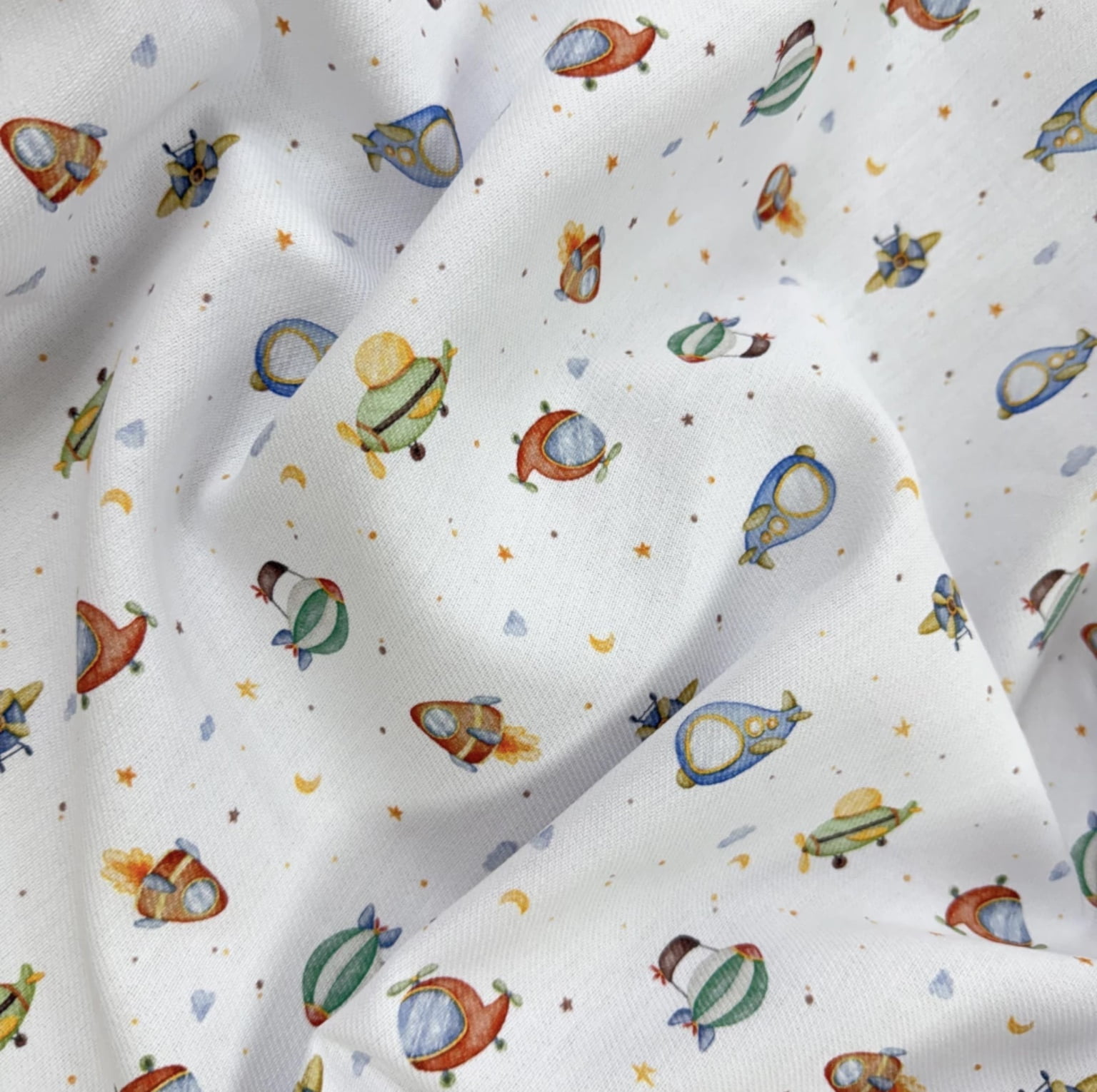 Flanela estampa digital espacial - CORTES 1,00m x 0,78m