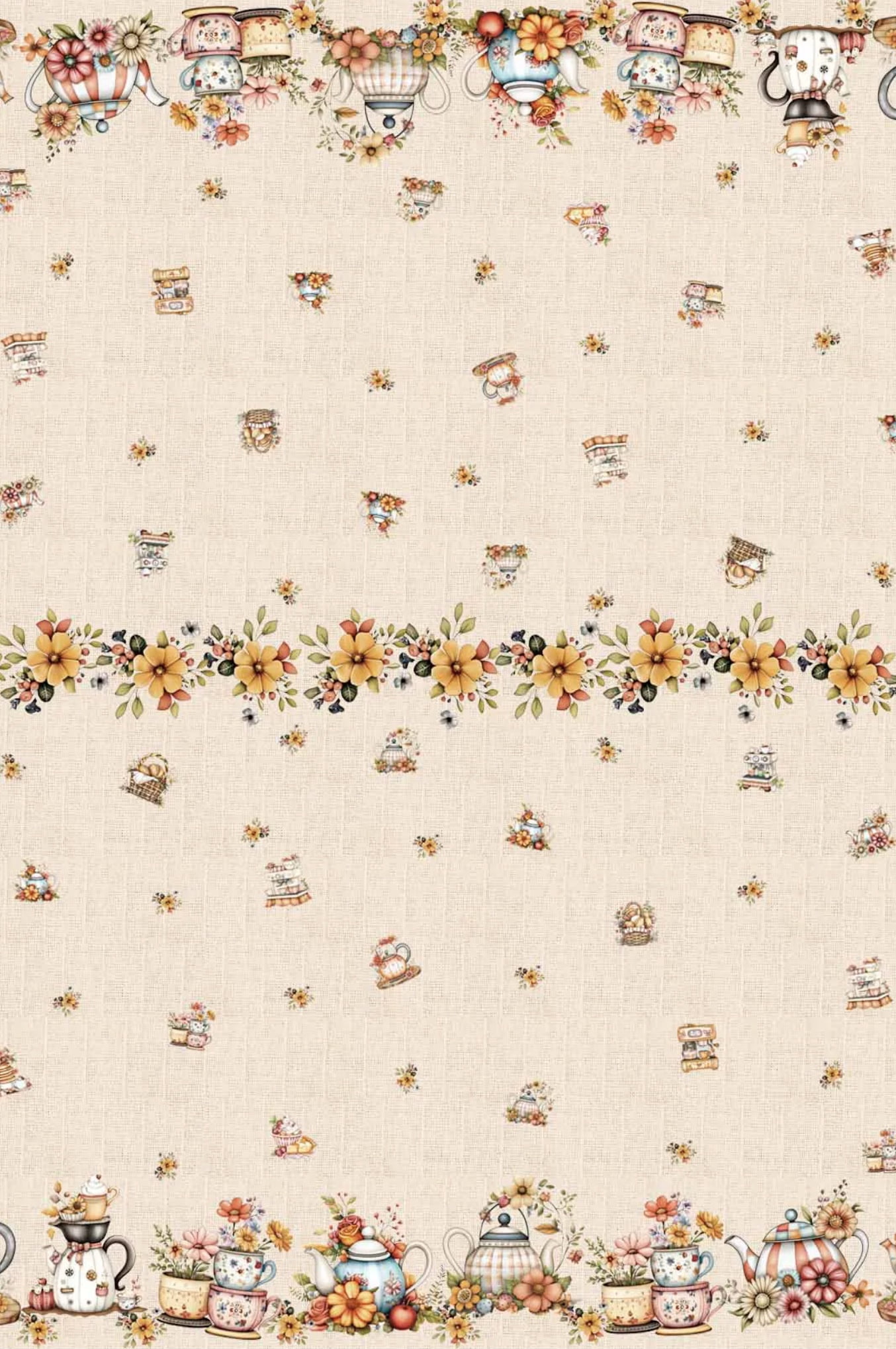 Sacaria especial chá da tarde - CORTES 0,55m x 1,50m 