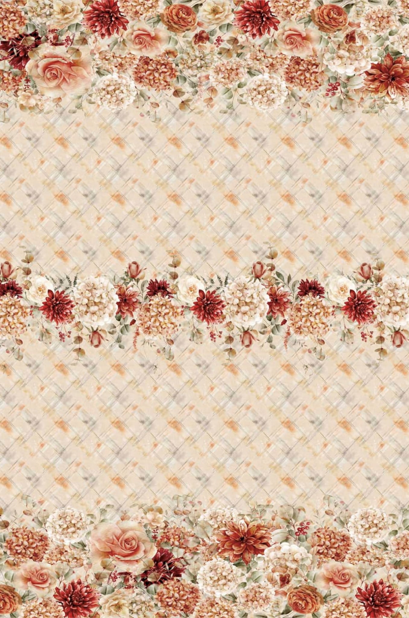 Sacaria especial floral - CORTES 0,55m x 1,50m 