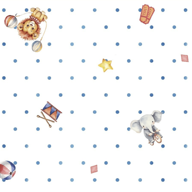 Tecido fralda digital quadriculada circo - CORTES 1,00m x 0,75m  