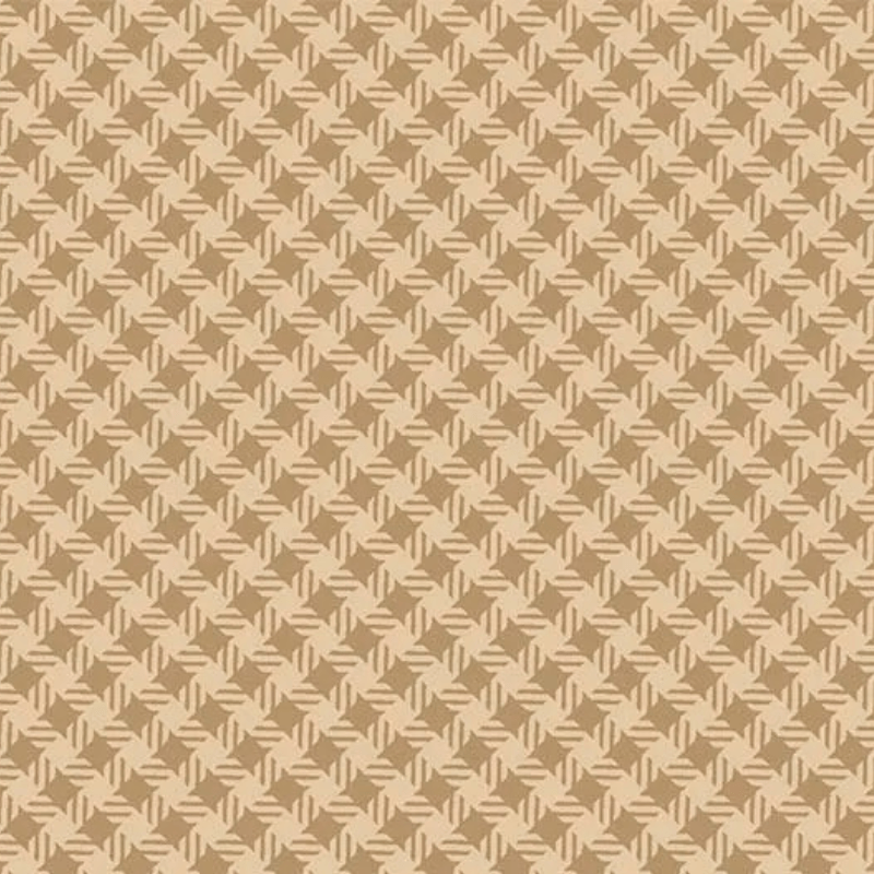 Tricoline estampado quadradinhos caramelo 