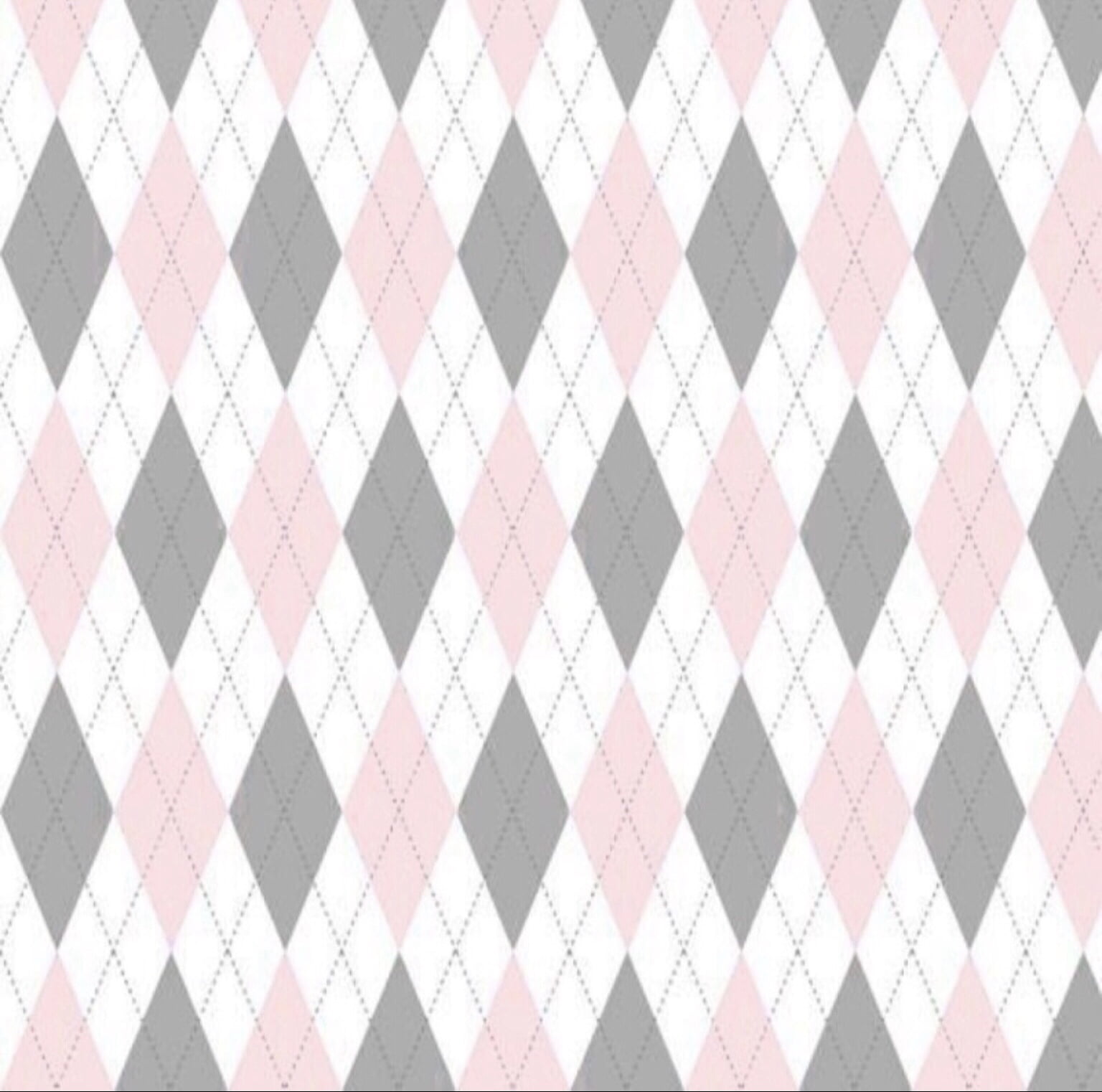 Tricoline estampado trapézio rosa e cinza 