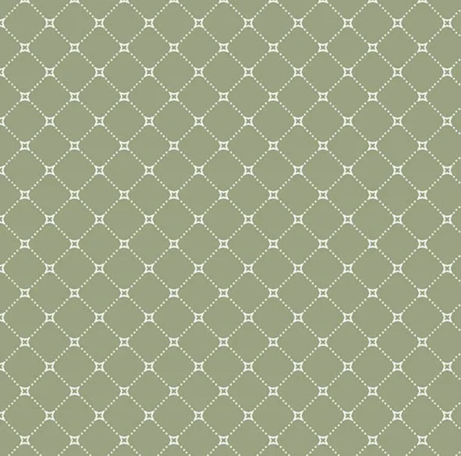 Tricoline estampado treliçado verde