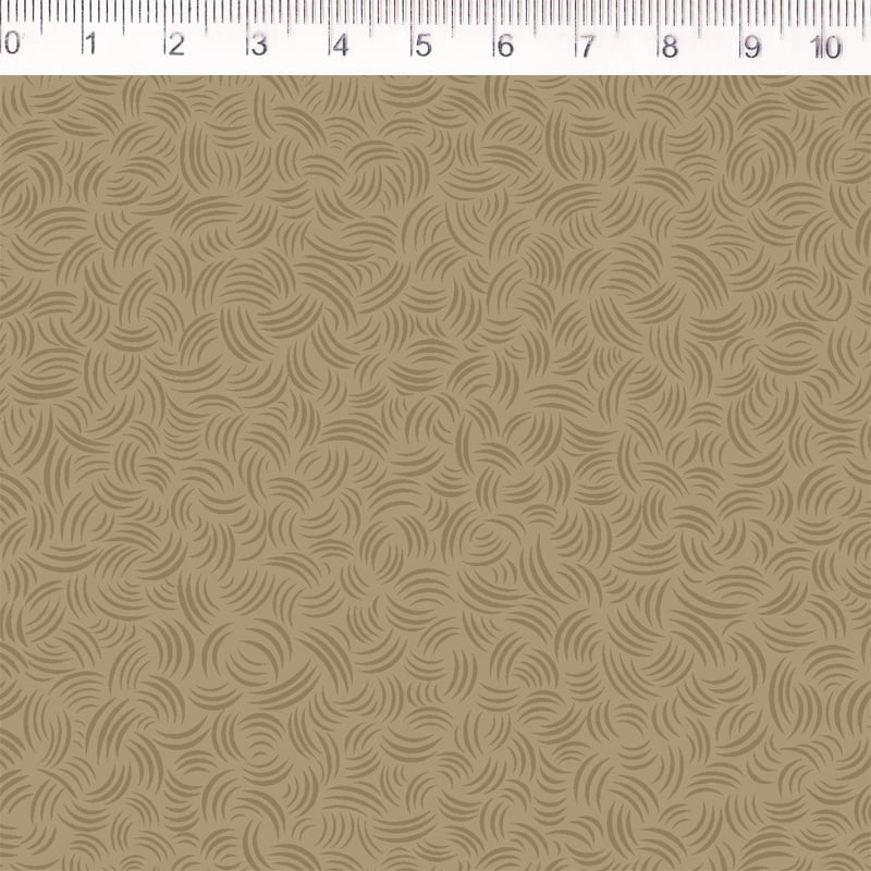 Tricoline estampado curvas fundo caqui 