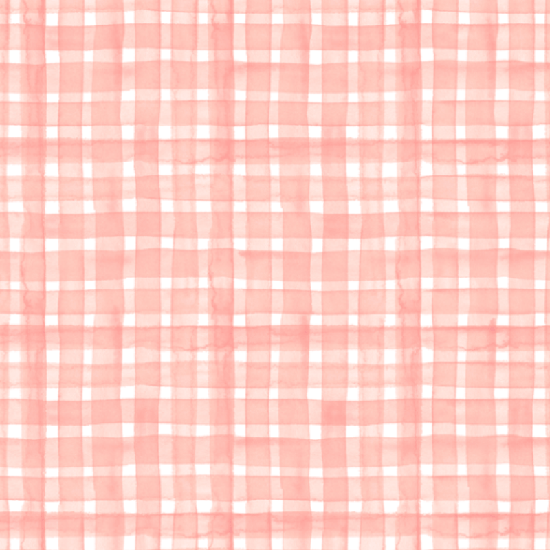 Tricoline estampa digital xadrez fundo aquarelado salmão 