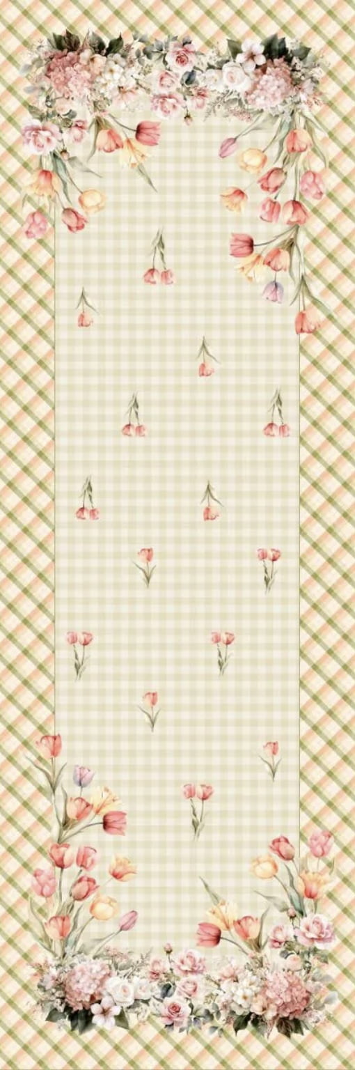 Painel trilho de mesa tulipas