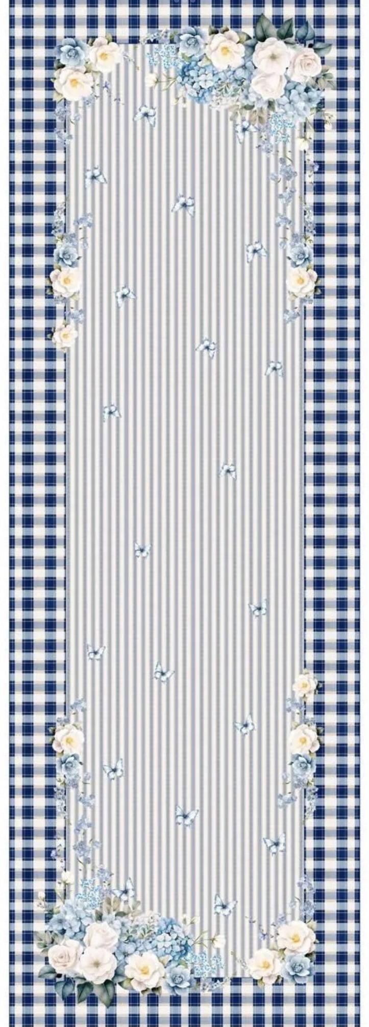 Painel trilho de mesa Florata blue