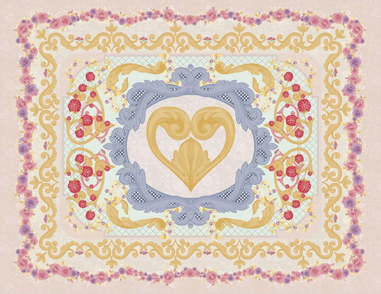 Tricoline estampa digital americano baroque