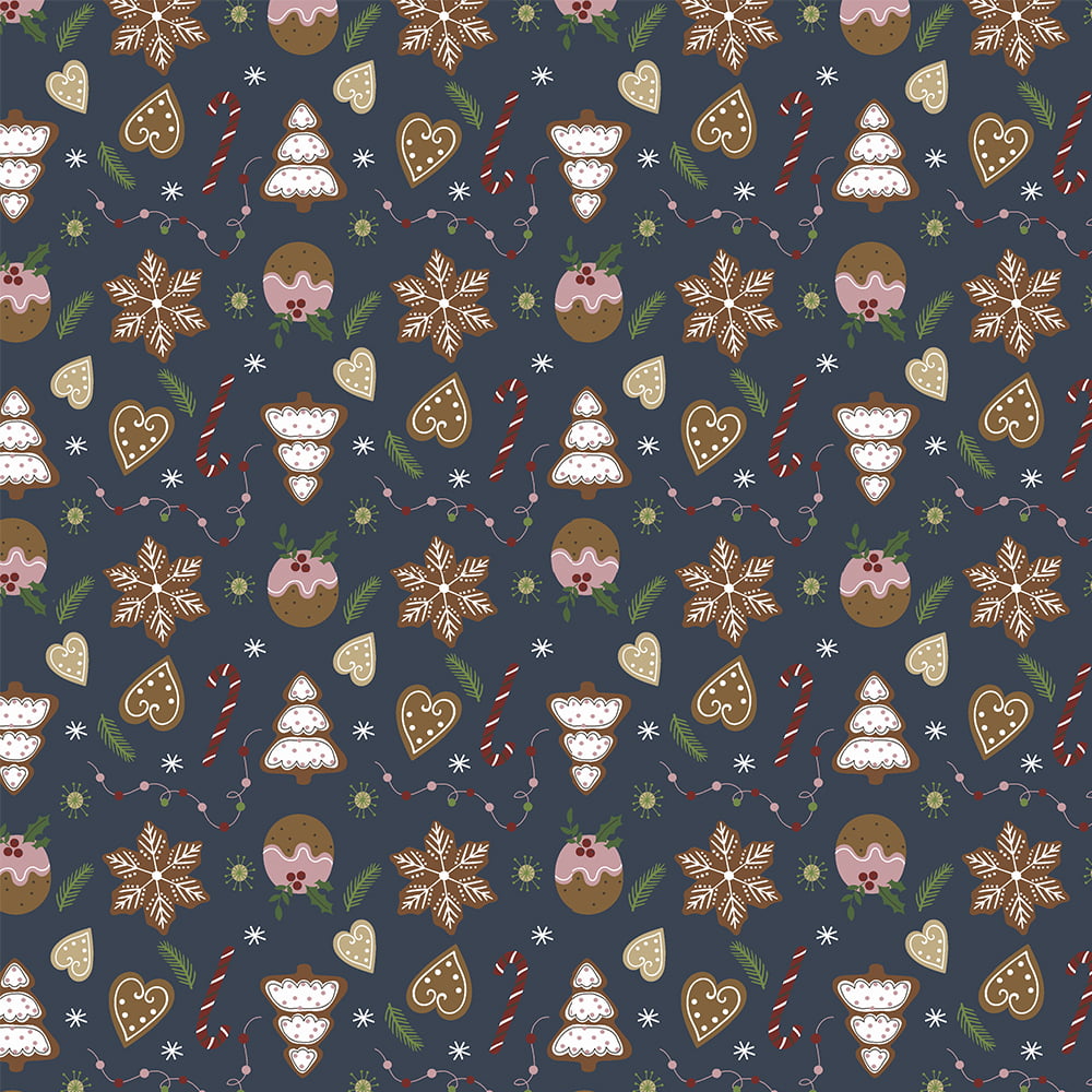 Tricoline estampado original christmas enfeites e biscoitos 