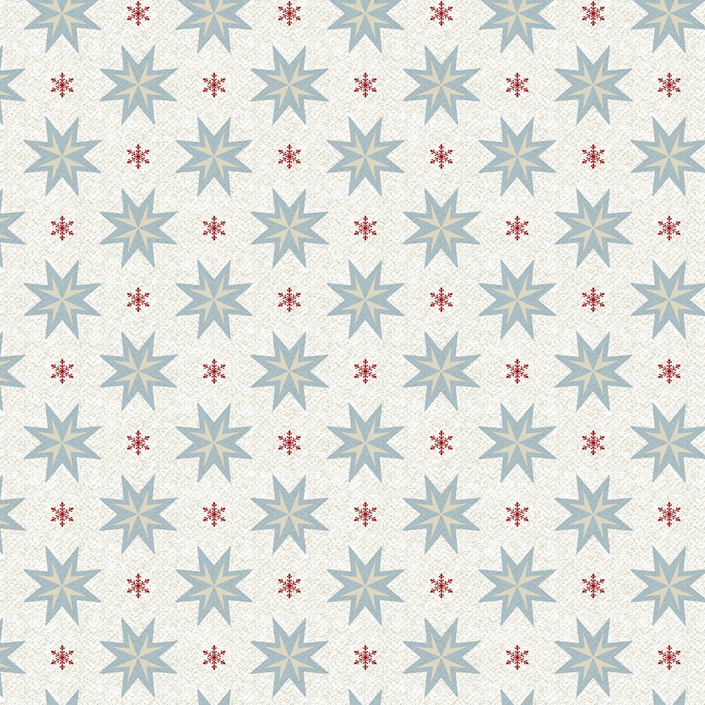 Tricoline estampado Winter christmas flocos de neve 