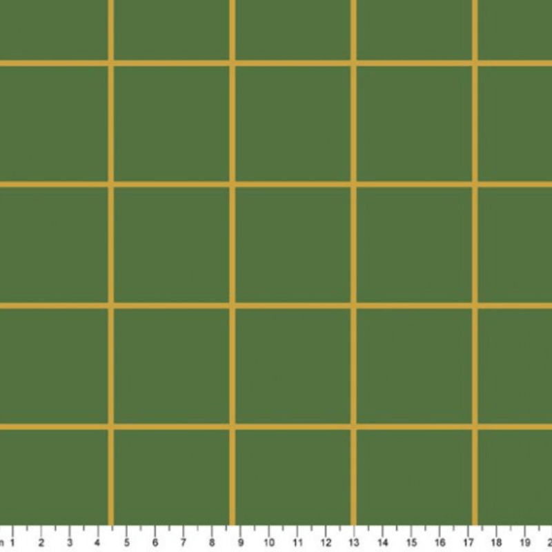 Tricoline estampado xadrez verde quitandinha - Renatta Tecidos