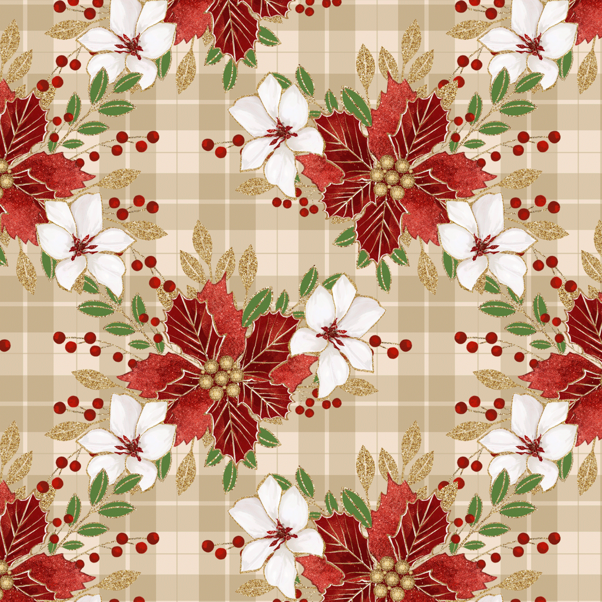 Papel Digital Xadrez Vermelho