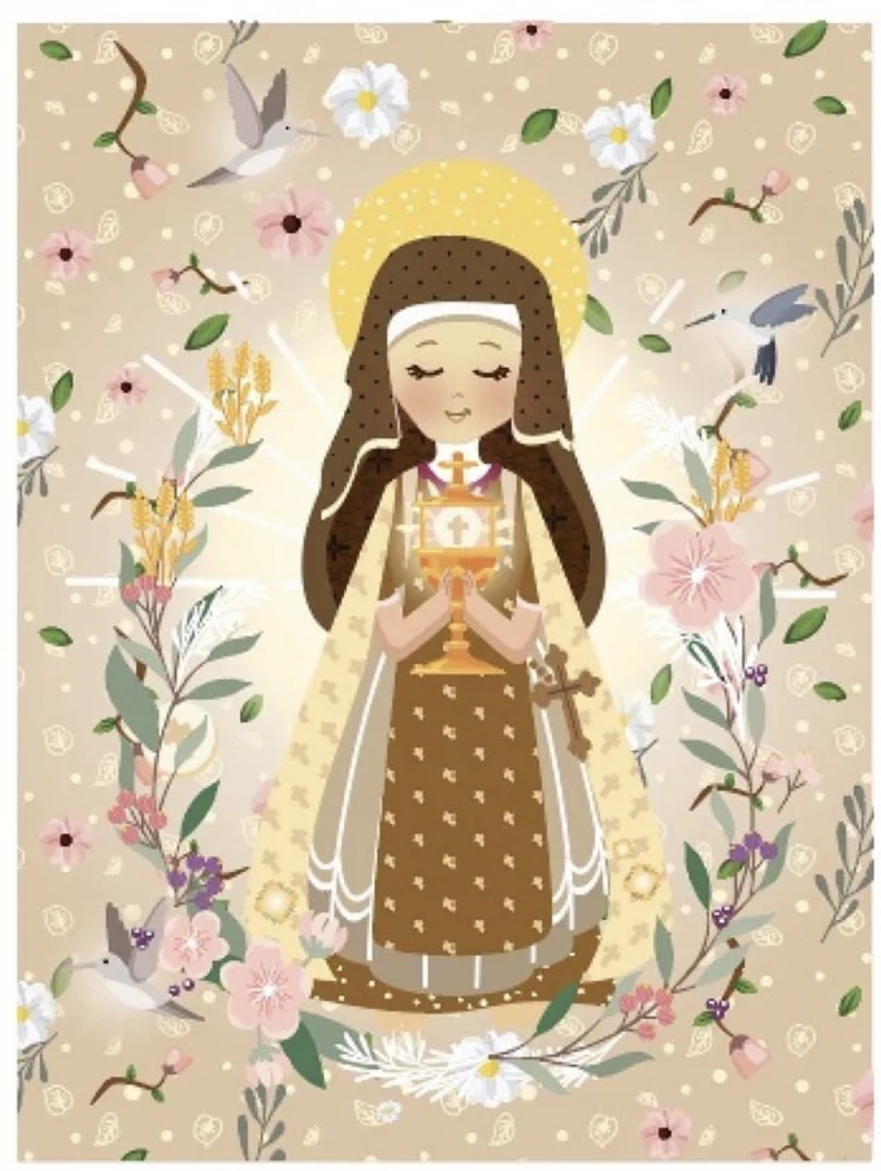 Painel aplique Santa Clara de Assis