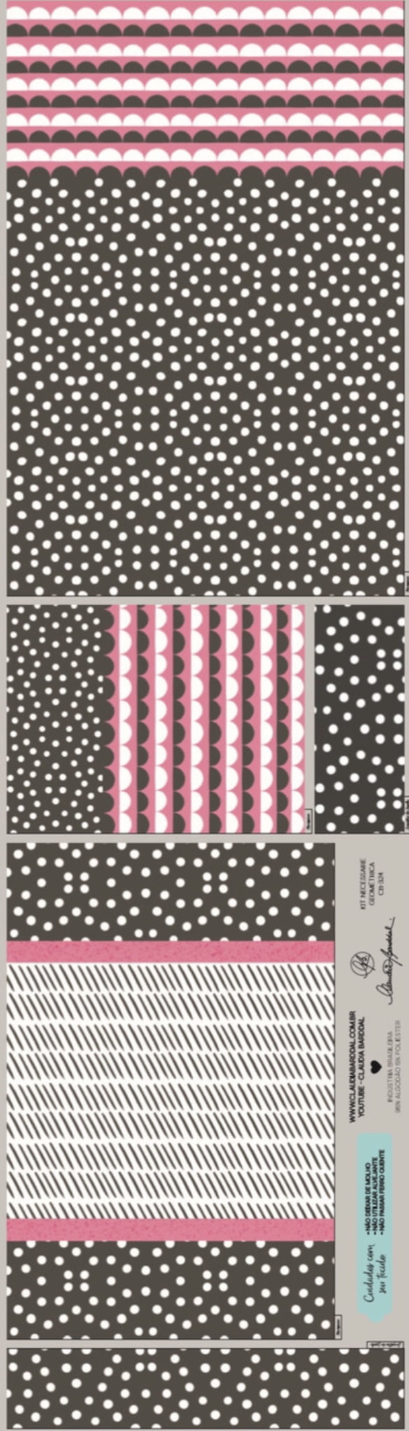 Painel de necessaires max preto e pink