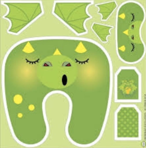 Painel almofada de pescoço dragão 