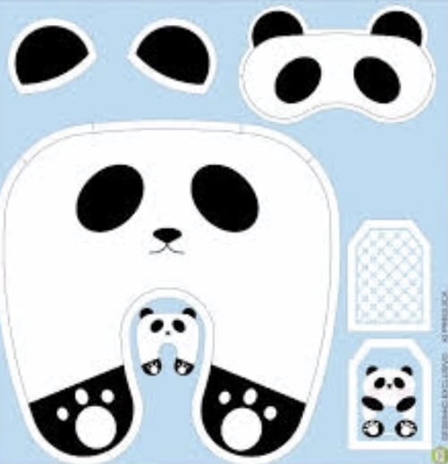 Painel almofada de pescoço panda