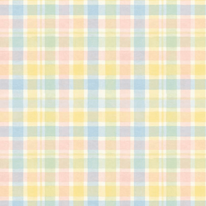 Tricoline estampa digital xadrez aquarelado Páscoa