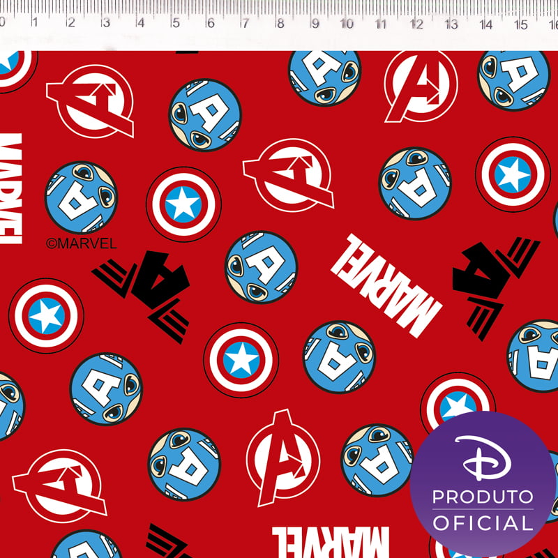 Tricoline estampado capitão América Marvel