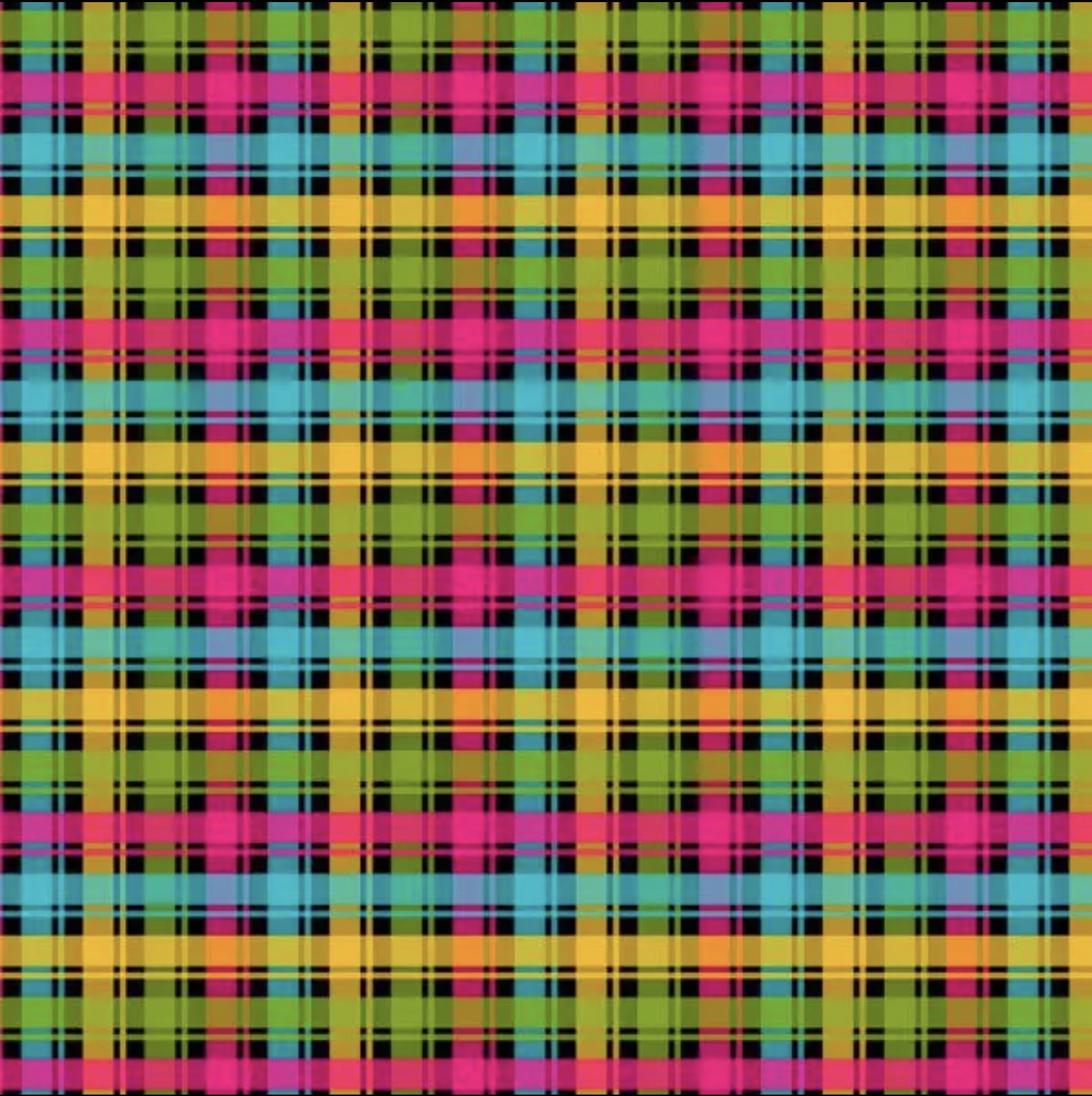 Tricoline estampado xadrez colorido fundo preto 