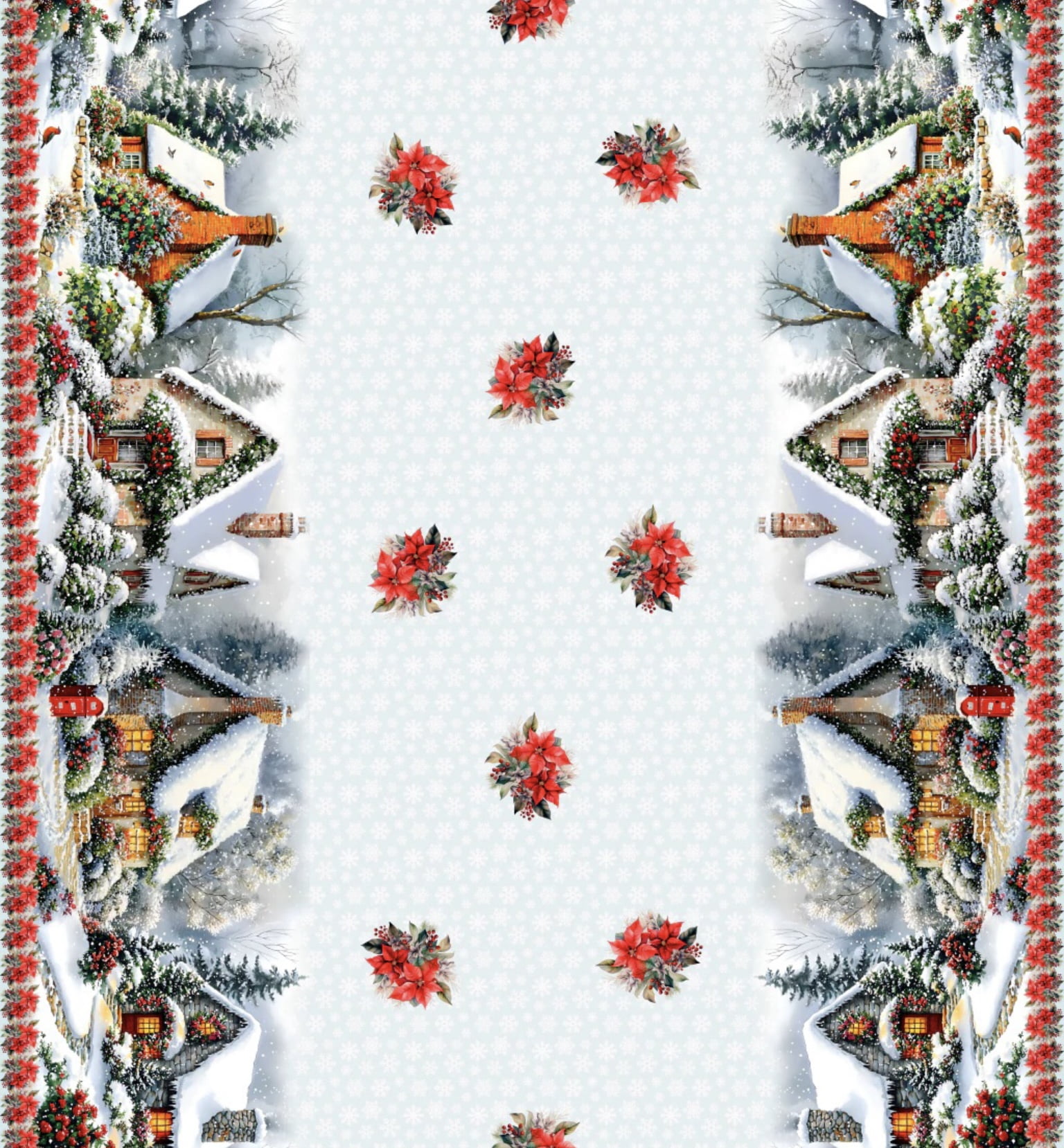 Sarja estampa digital toalha de mesa casinhas