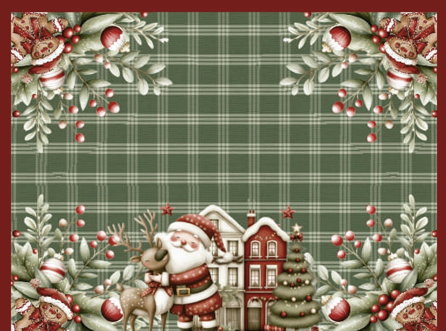 Sarja impermeável estampa digital americano noel