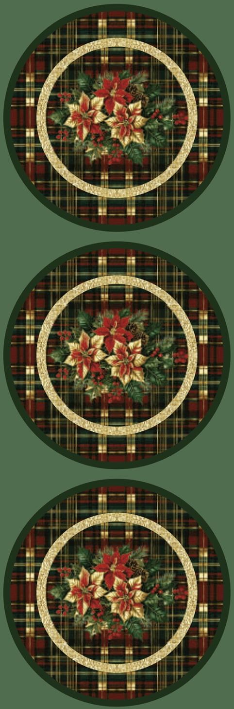 Sarja impermeável estampa digital sousplats natal elegance