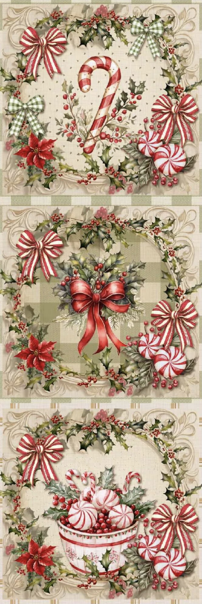Tricoline estampa digital almofadas natal laços 
