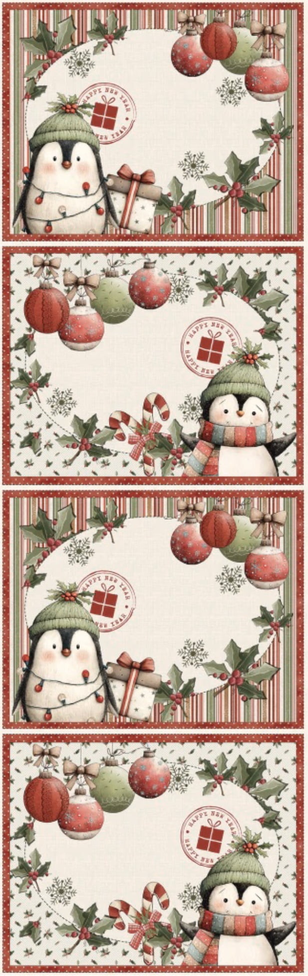Tricoline estampa digital americano natal feliz