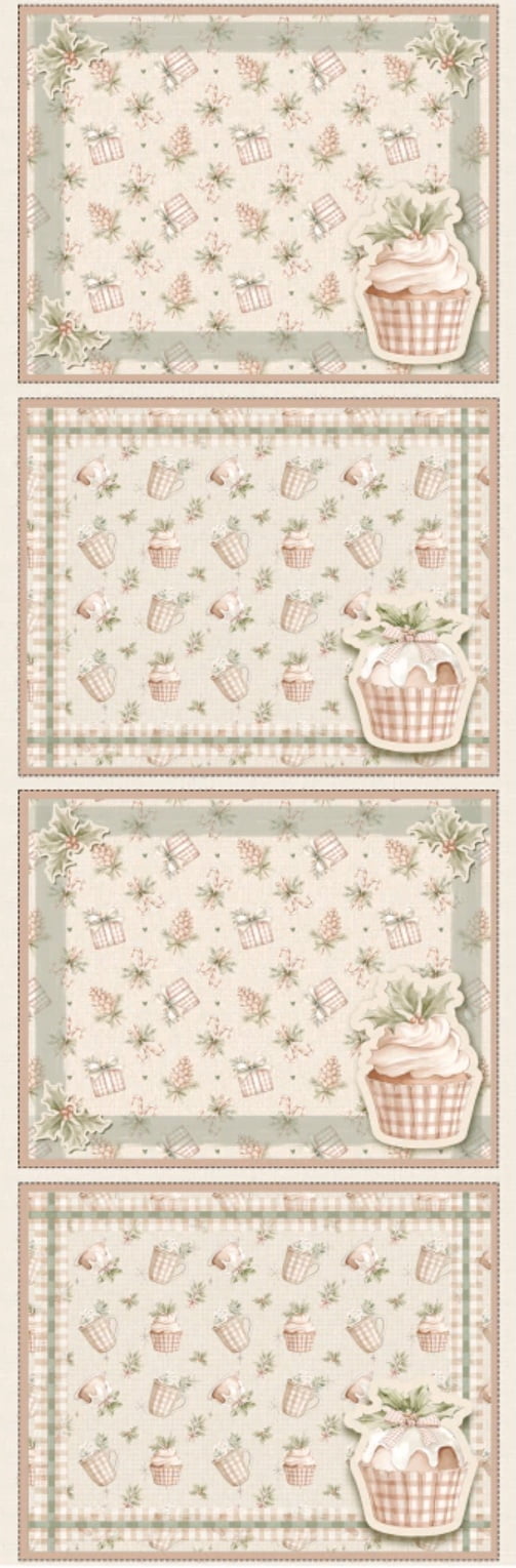 Tricoline estampa digital americano natal vintage 