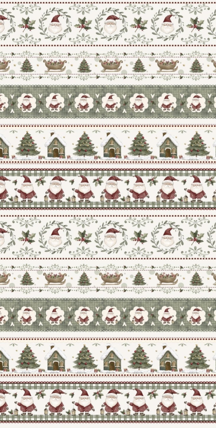 Tricoline estampa digital barrado natal dos sonhos - CORTES 0,55m x 1,50m