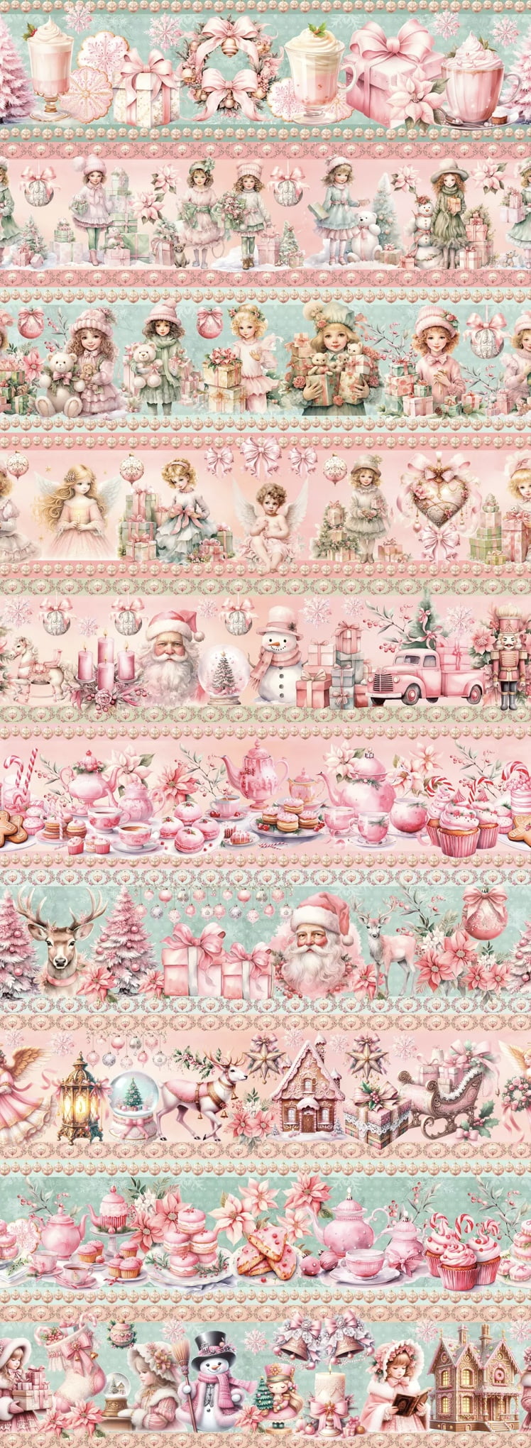 Tricoline estampa digital barrado pérolas rosas - CORTES 0,55m x 1,50m