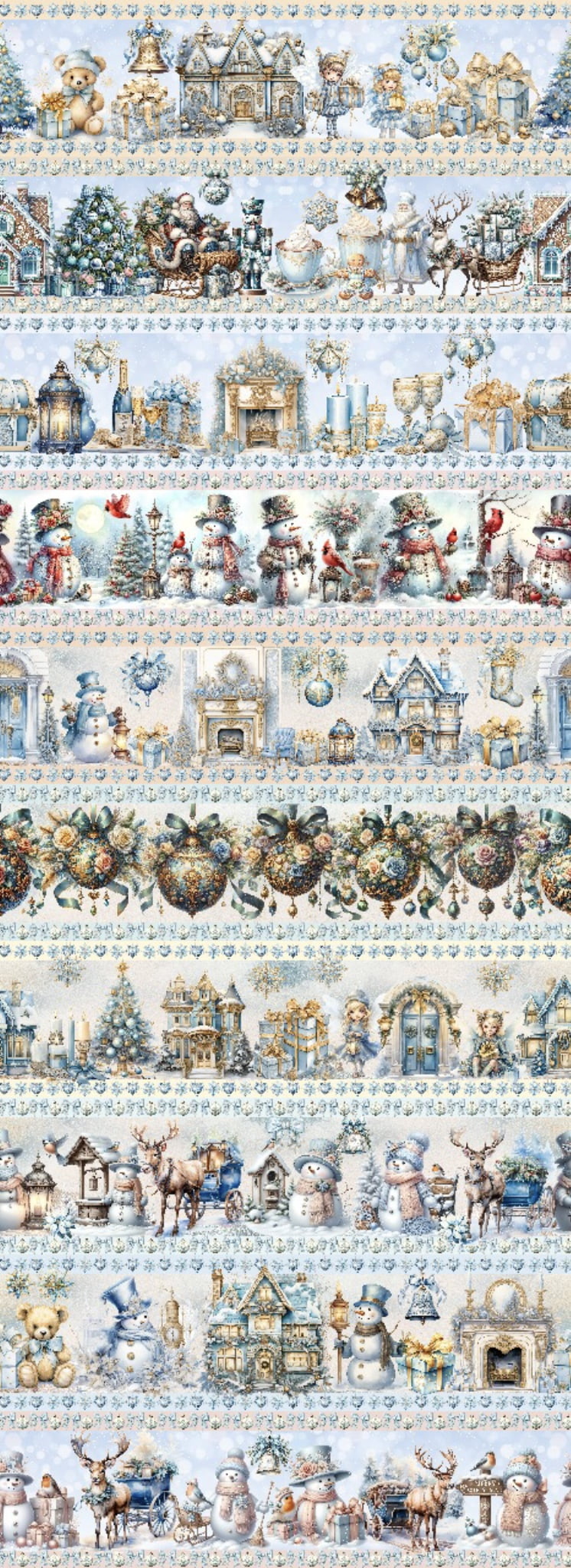 Tricoline estampa digital barrado planeta azul - CORTES 0,55m x 1,50m 