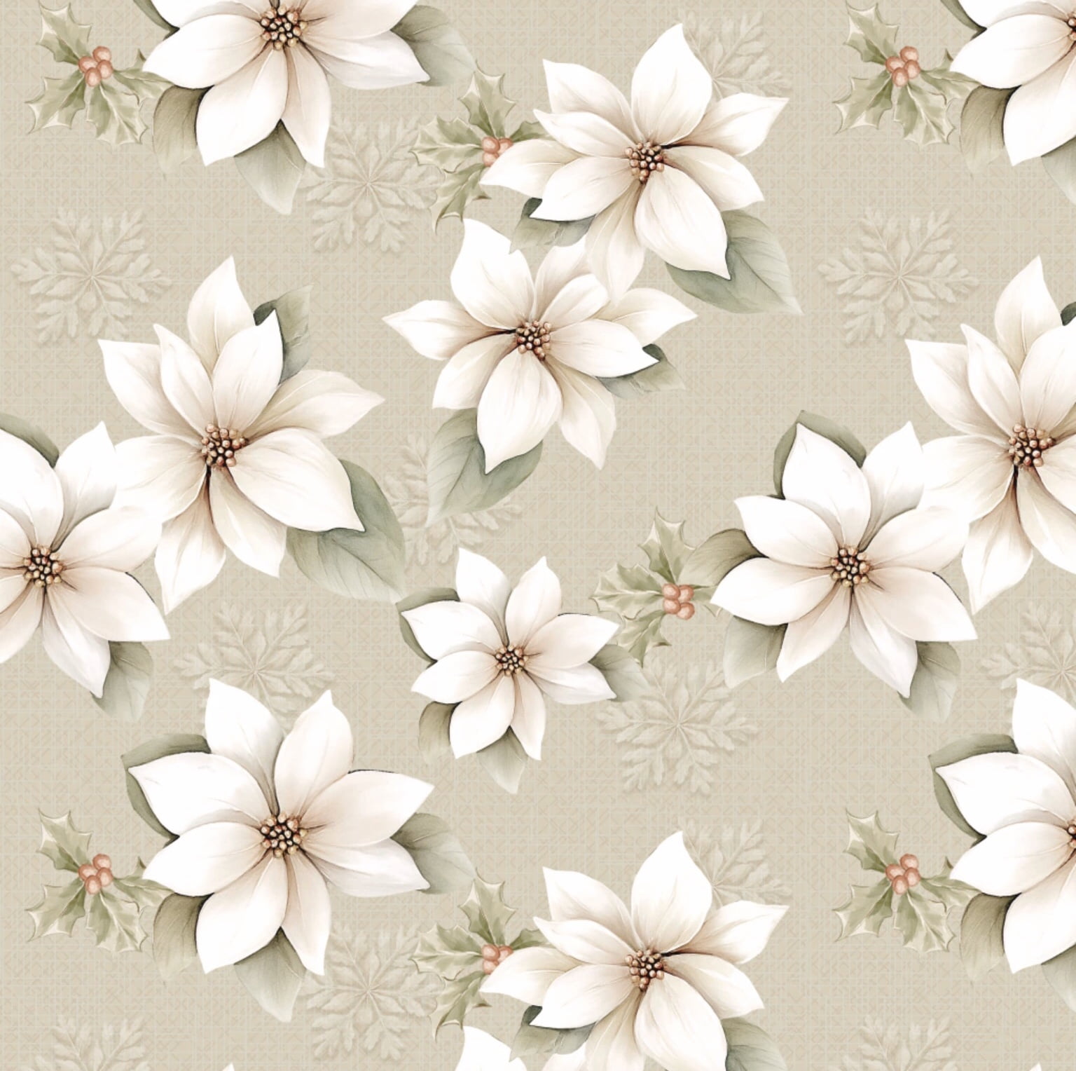 Tricoline estampa digital flores natal vintage