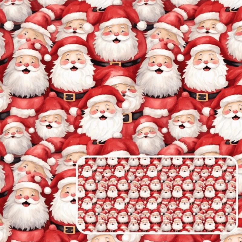 Tricoline estampa digital papai noel colorido