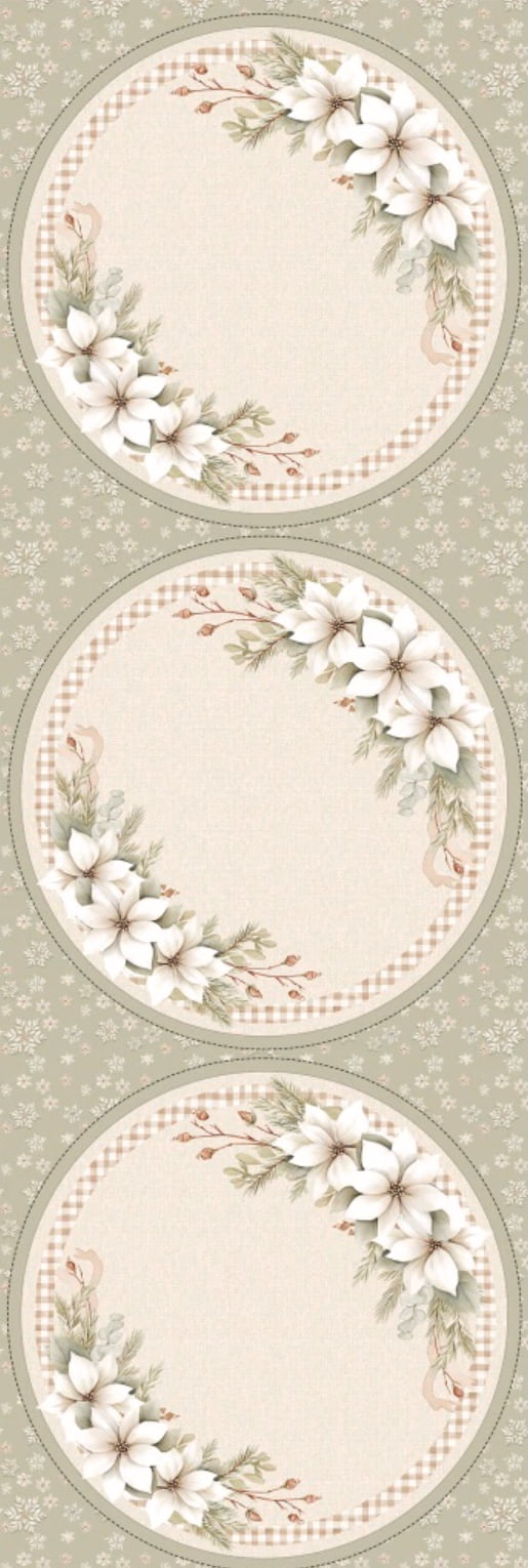 Tricoline estampa digital sousplats natal vintage