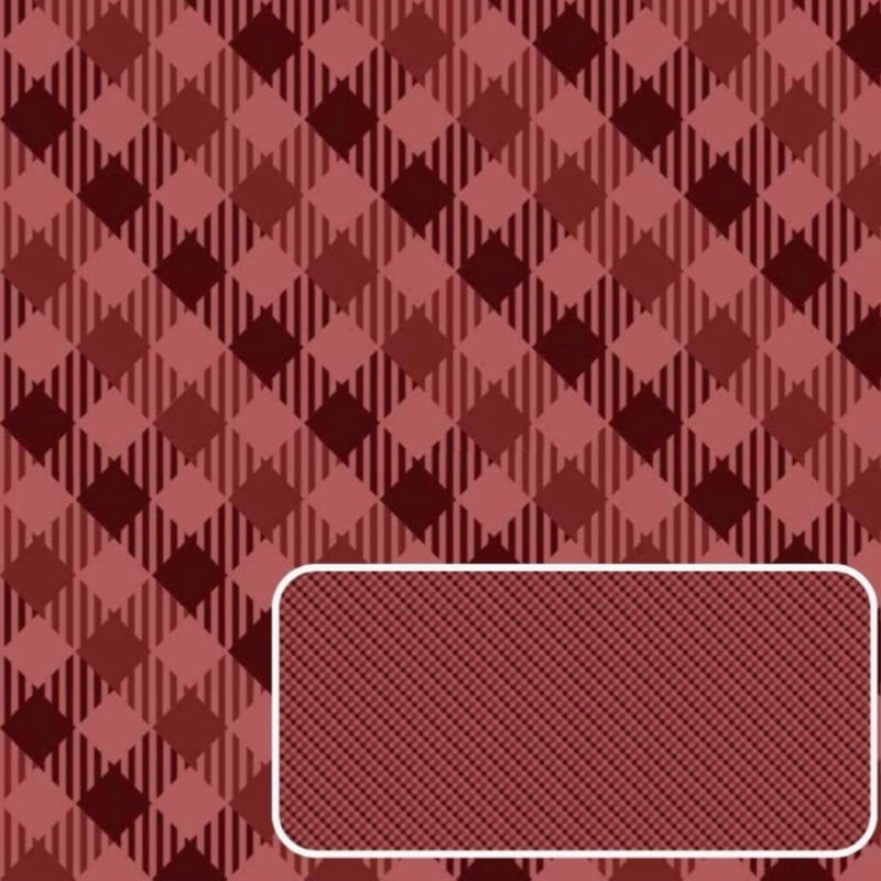 Tricoline estampa digital xadrez enviesado vintage vermelho