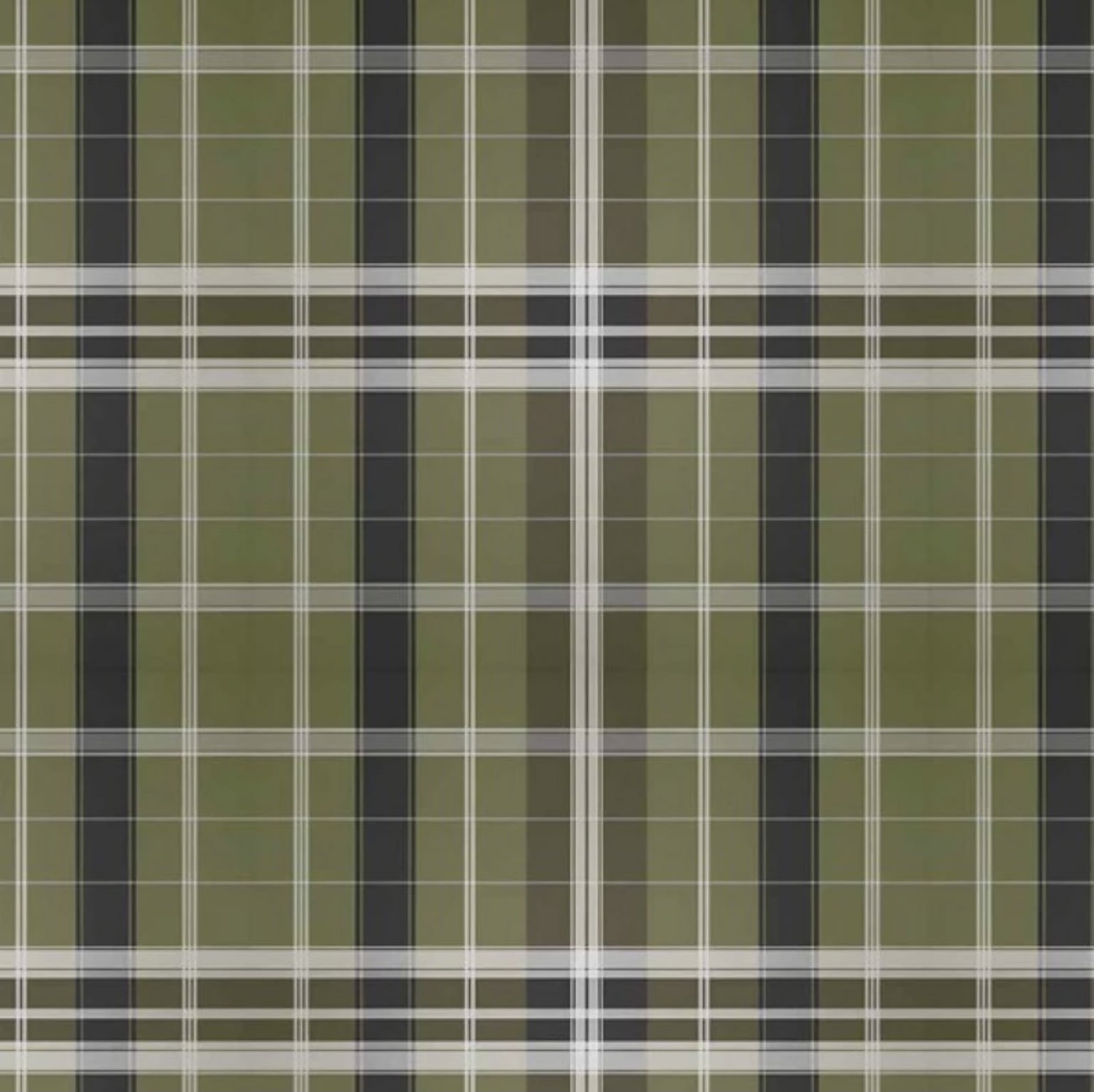 Tricoline estampa digital xadrez tartan verde oliva