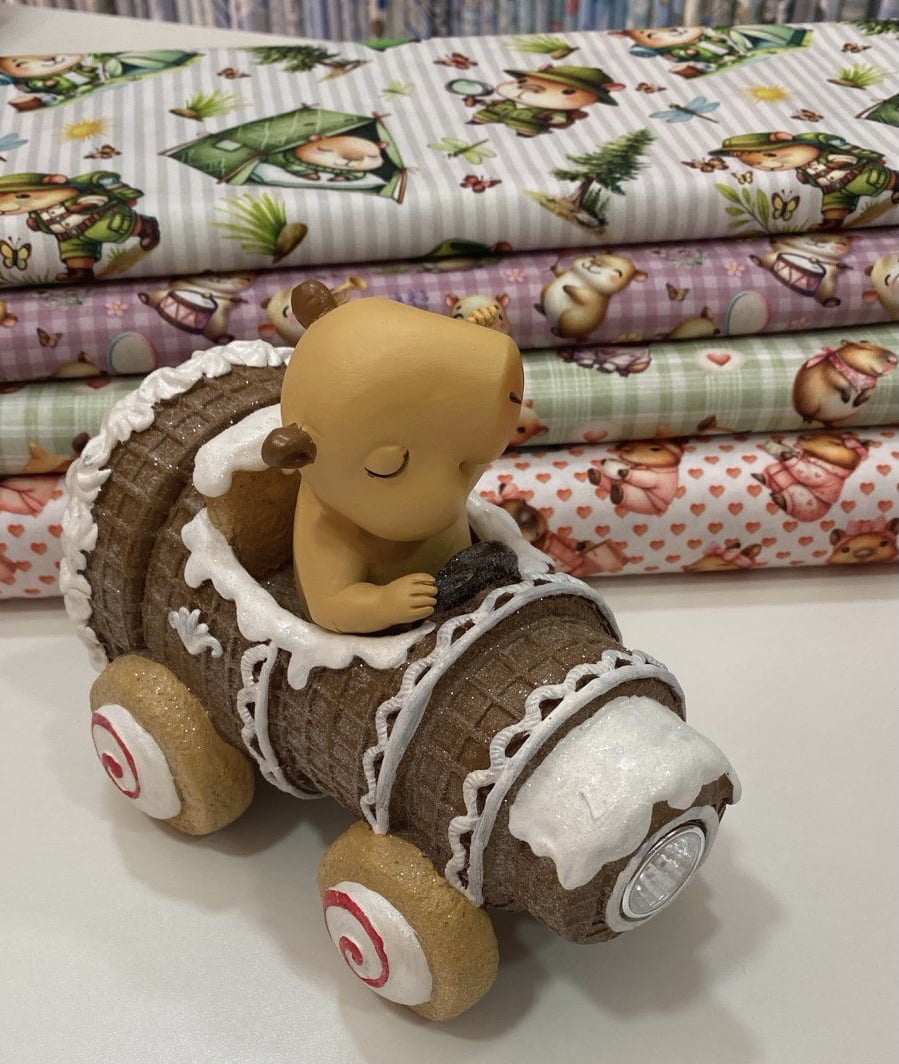 Capivara no carro com LED