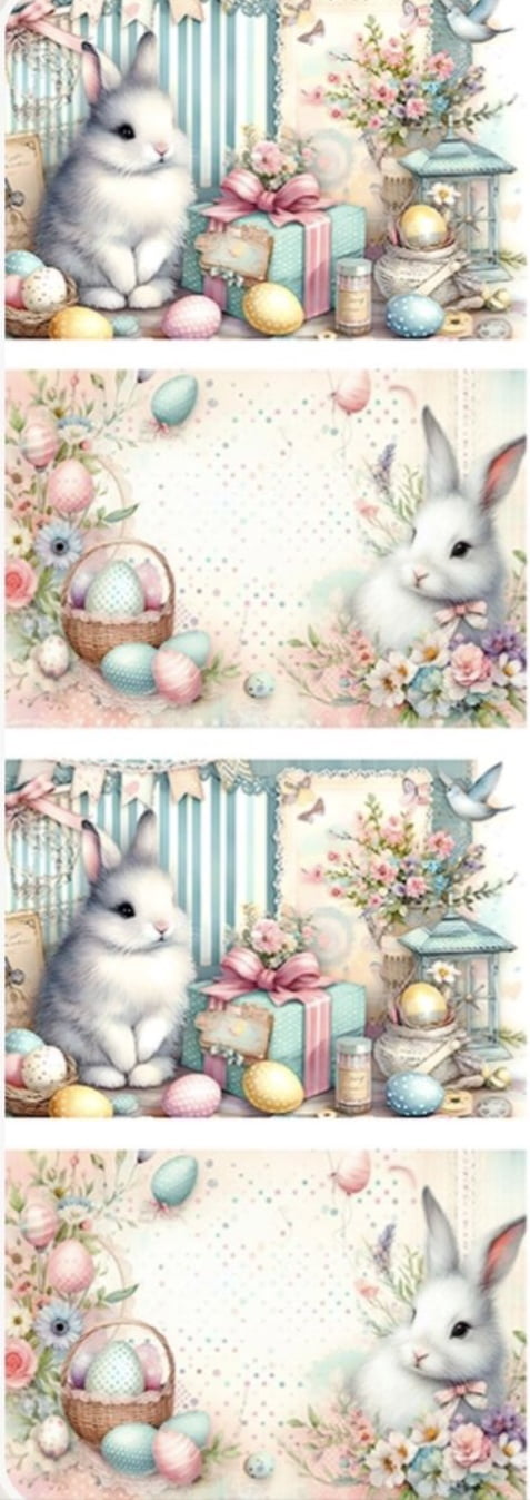 Tricoline estampa digital americano coelhos no jardim