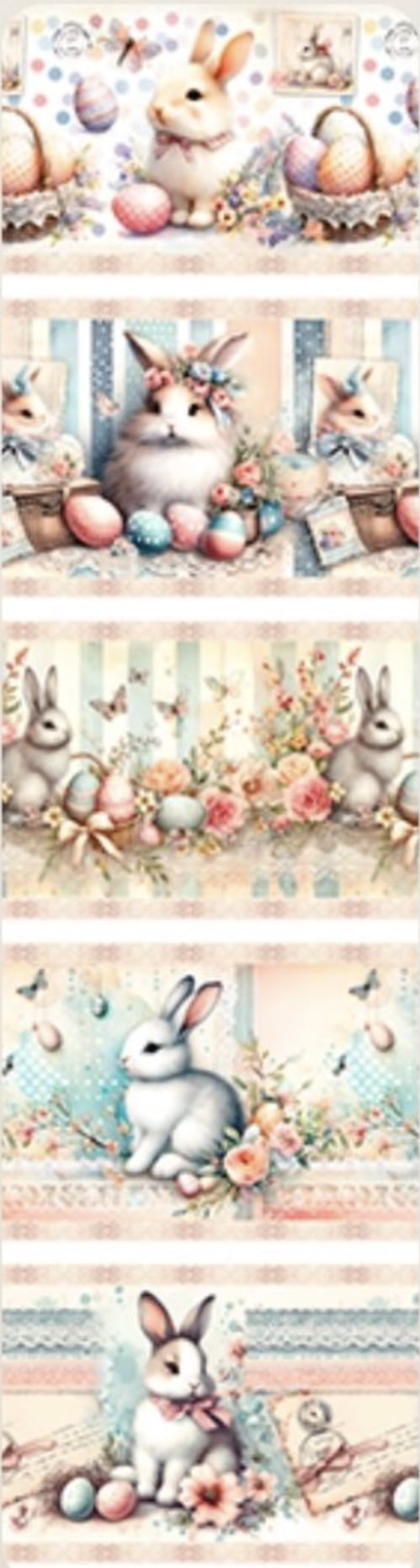 Tricoline estampa digital barrado Páscoa suave - CORTES 0,55m x 1,50m