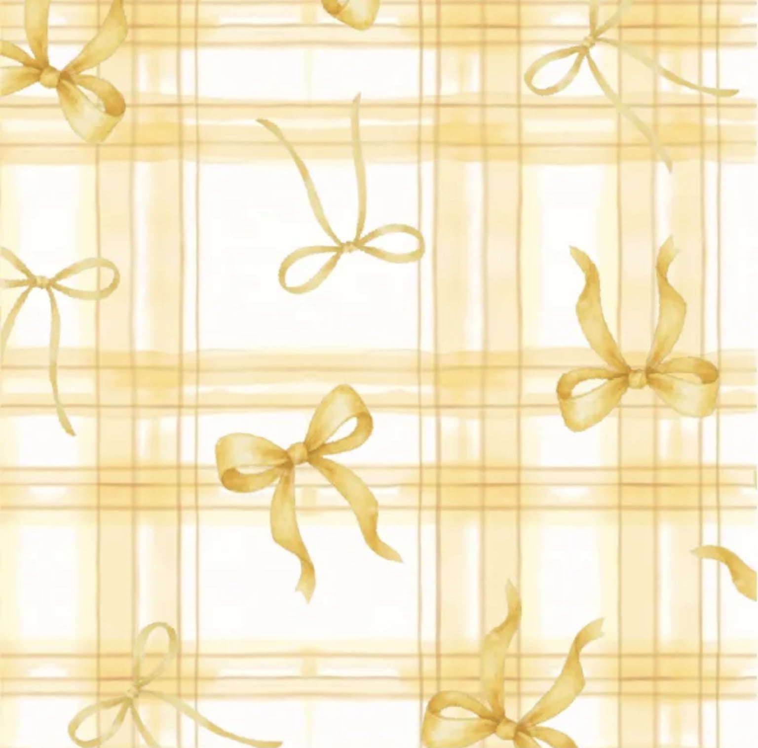 Tricoline estampa digital laços amarelos