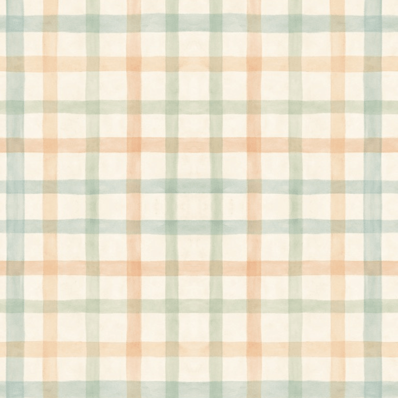 Tricoline estampa digital xadrez aquarelado delicado 