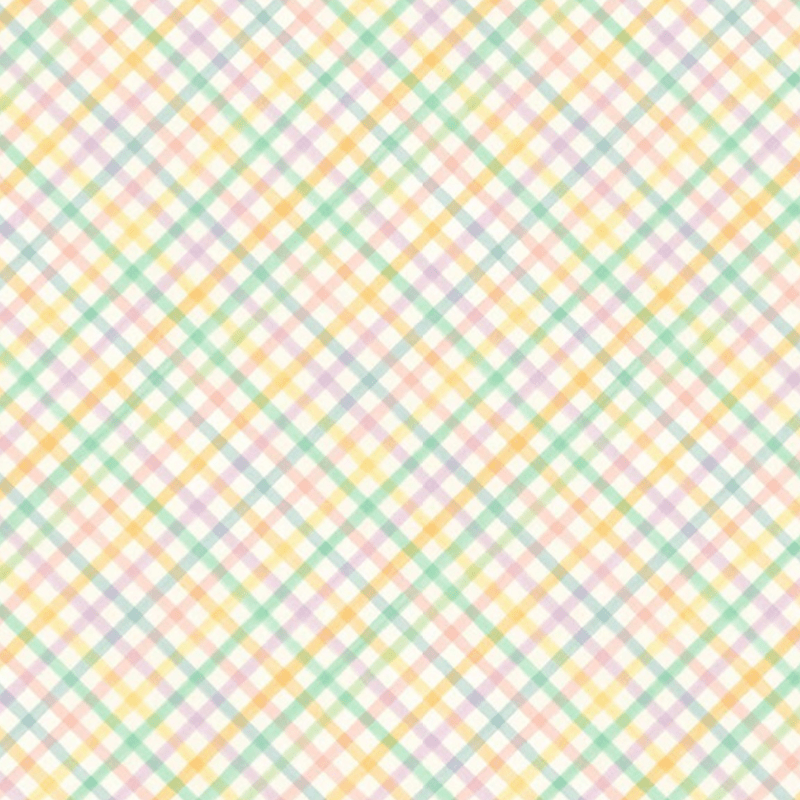 Tricoline estampa digital xadrez enviesado Páscoa 